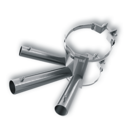 soporte inclinado para bandera