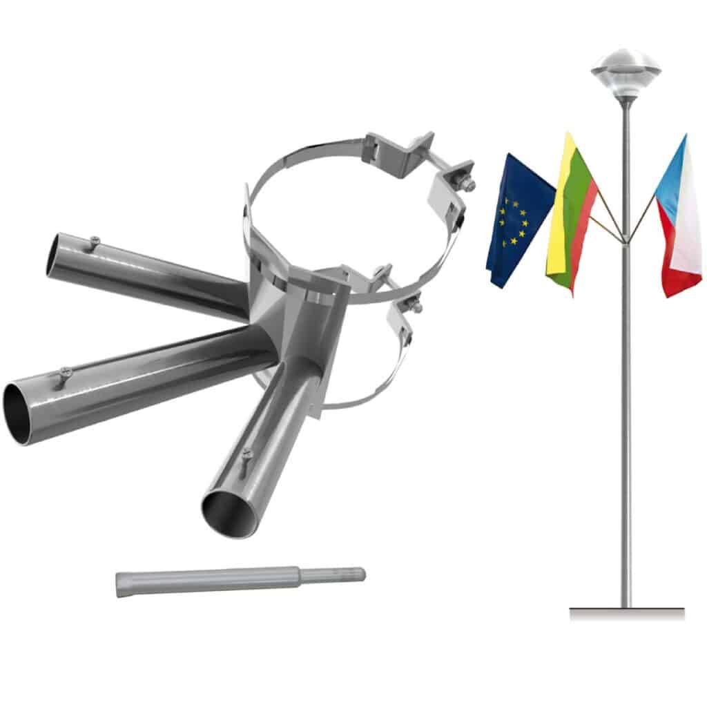 bandera para poste de alumbrado