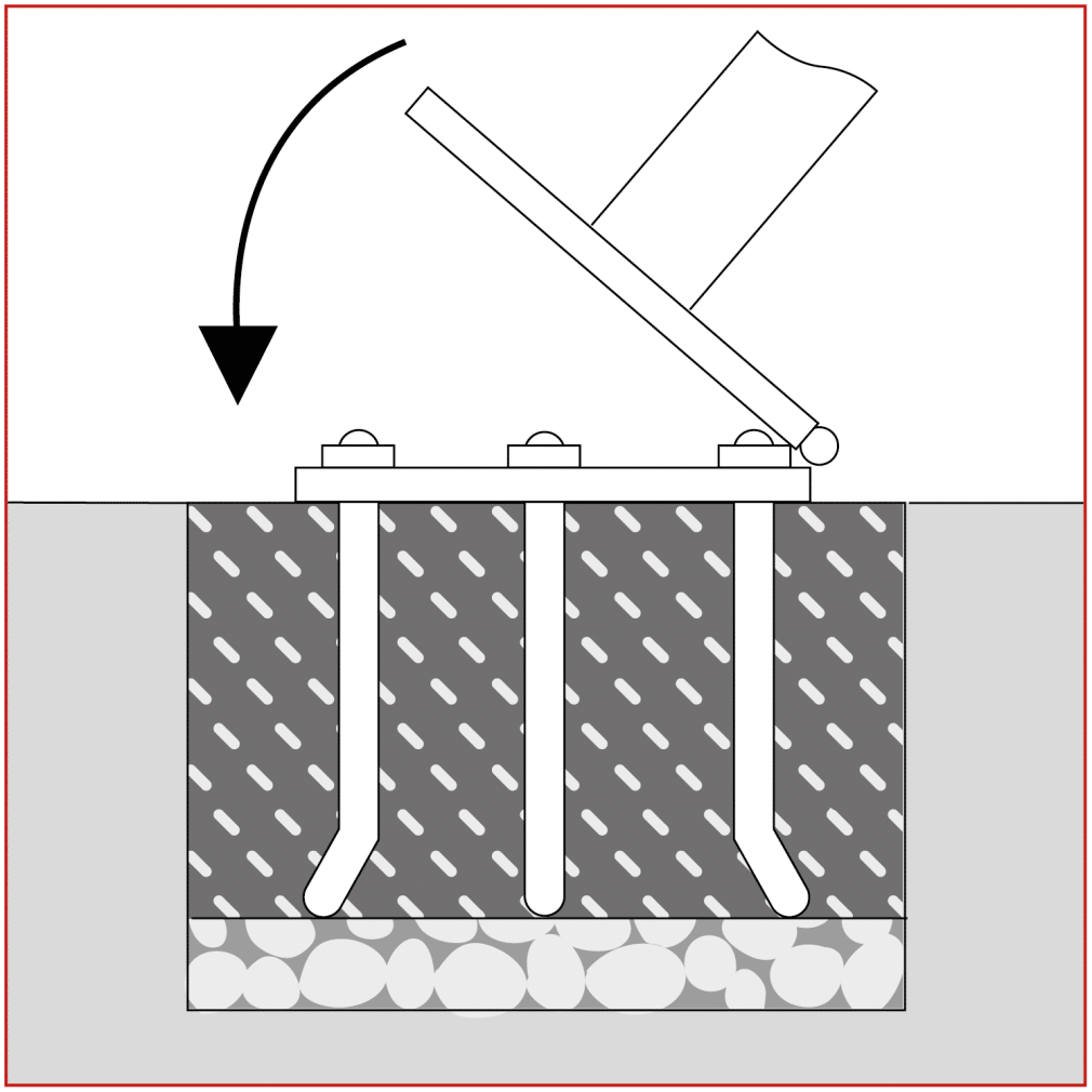 placa basculante de la bandera