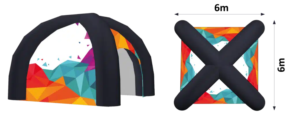 tienda hinchable publicitaria