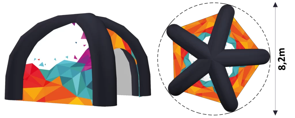 tienda hinchable publicitaria