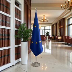 drapeau UE sur hampe