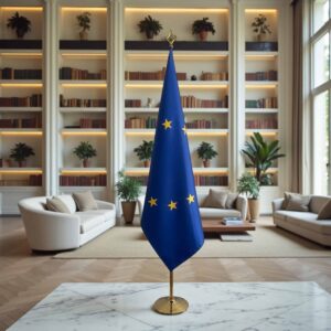 drapeau UE sur hampe