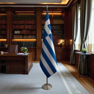 drapeau Grèce avec pied
