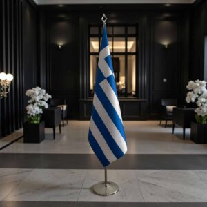 drapeau Grèce avec hampe
