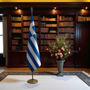 drapeau Grèce sur pied