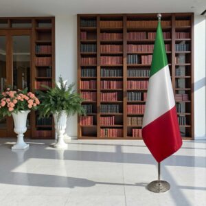 drapeau Italie sur pied