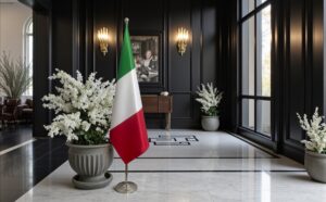 drapeau Italie sur pied