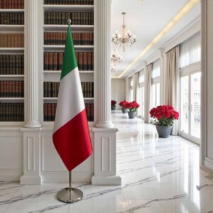 drapeau Italie sur hampe