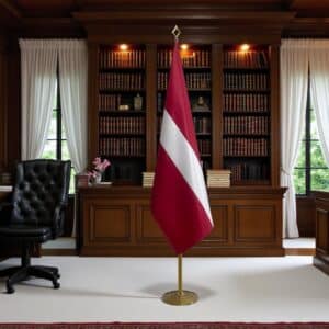 drapeau Lettonie avec socle