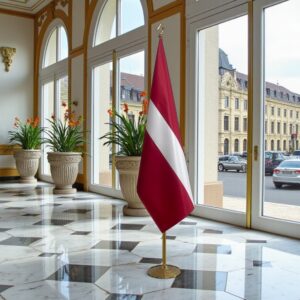 drapeau Lettonie avec socle