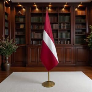 drapeau Lettonie avec socle