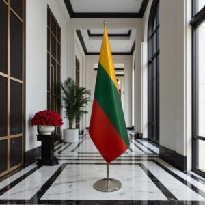 drapeau Lituanie sur pied