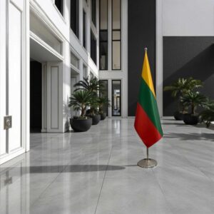 drapeau Lituanie sur pied