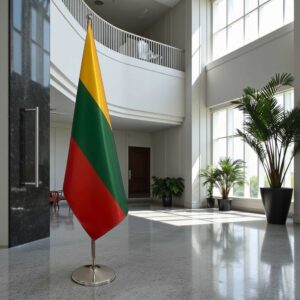 drapeau Lituanie sur pied