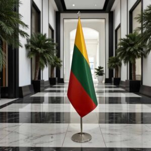 drapeau Lituanie sur pied