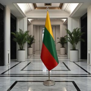 drapeau Lituanie sur pied
