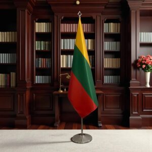 drapeau Lituanie sur pied