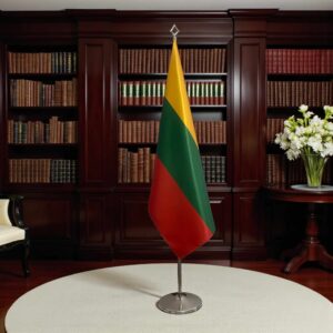 drapeau Lituanie sur pied