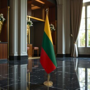 drapeau Lituanie sur socle