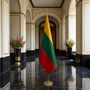 drapeau Lituanie sur socle