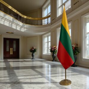 drapeau Lituanie sur hampe