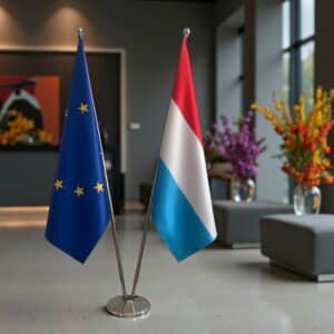drapeau Luxembourg et UE