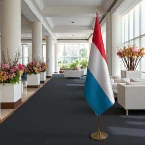 drapeau Luxembourg avec mat