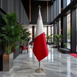 drapeau Malte sur socle