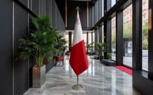 drapeau Malte sur socle