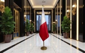 drapeau Malte avec mat