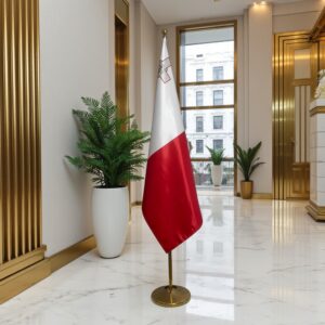 drapeau Malte avec mat