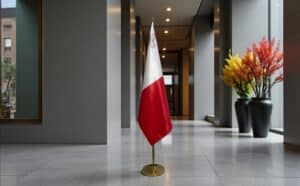 drapeau Malte avec mat