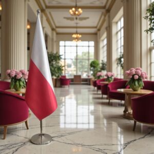 drapeau Pologne sur pied