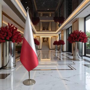 drapeau Pologne sur pied