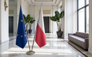 drapeau Pologne et UE