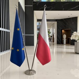 drapeau Pologne et UE