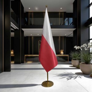 drapeau Pologne avec socle
