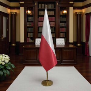 drapeau Pologne avec socle