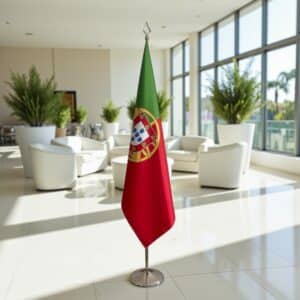 drapeau Portugal avec pied