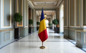 drapeau Roumanie pour bureau