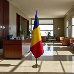 drapeau Roumanie pour bureau