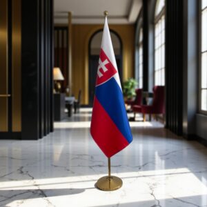 drapeau Slovaquie avec socle