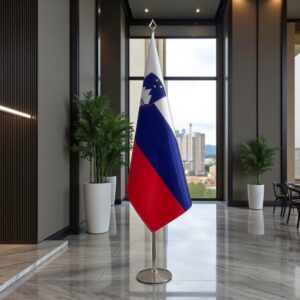 drapeau Slovenie avec socle