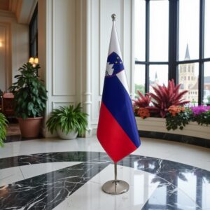 drapeau Slovenie avec socle