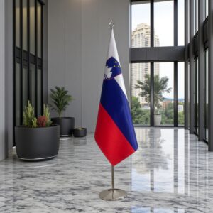 drapeau Slovenie avec socle