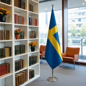 drapeau Suède avec pied