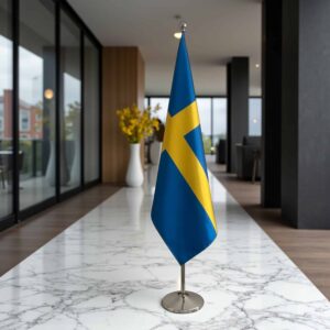 drapeau Suède avec pied