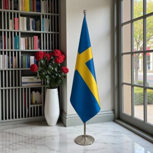 drapeau Suède avec socle