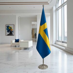 drapeau Suède avec socle